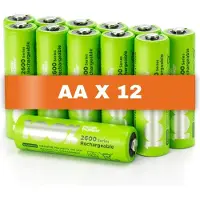 GP 100% Peak Power oplaadbare batterijen - NiMH AA batterij mignon 2300 mAh - 12 stuks