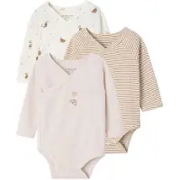 Vertbaudet Lot de 3 bodies naissance manches longues