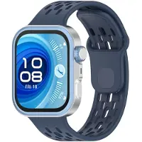Strap-it Air bandje Siliconen geschikt voor Huawei Watch Fit 5 Pro / 5 / 4 Pro / 4 / 3 - Donkerblauw