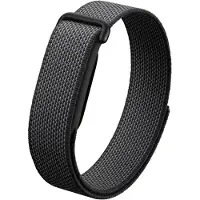 Strap-it Classic bandje Nylon geschikt voor Fitbit Air - Zwart