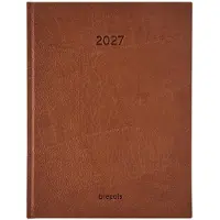 Brepols bureau agenda 2027 - OPTIVISION LARGE [0.117] - LUCCA - Bureau agenda - 1 week op 2 pagina's - Weekoverzicht - Bruin - 17.1 x 22 cm