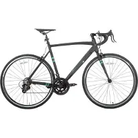 Happiq Racefiets – Voor heren, racegebruik – Aluminium frame, Shimano 14 versnellingen – Zwart, maat L (59 cm)