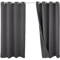 Happiq Buitengordijnen - Donkergrijs, 132 x 238 cm 2 stuks - voor tuin, terras en pergola