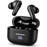 Grundig Draadloze Oordopjes - Earbuds 15 Uur Afspeeltijd - Oortjes Draadloos Bluetooth 5.3 - Oplaadcassette met Batterij Indicator - USB-C Oplaadbaar - Handsfree Bellen en Muziek Luisteren - Zwart