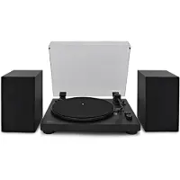 AVCOM Bluetooth Turntable System with Audio-Technica Stylus Black