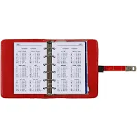 Kalpa 1311-11 hervulbare Pocket Ringband Planner Organizer Croco Rood 1 week per 2 paginas 2026-2027-2028
