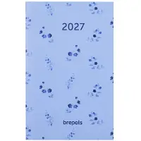 Brepols agenda 2027 - POCKET [0.767] - BLOSSOM - Zakagenda - 1 week op 2 pagina's - Weekoverzicht - Blauw - 9.7 x 15 cm/Klein formaat!!