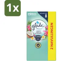 Glade 1 x - Touch & Fresh - Exotic Tropical Blossoms - 2x 10 ml - Touch & Fresh - Exotische Geur - Tropische Bloemen - Kokosmelk - Frisheid