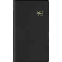 Brepols agenda 2027 - PLAN-O-RAMA [0.604] - GENOVA - Zak agenda - 1 maand op 2 pagina's - Maandoverzicht - Zwart - 9.2 x 16 cm