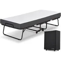 Beautissu Opklapbed 90x200 cm met 13 cm Matras, Memory Foam, Logeerbed voor Volwassenen tot 200 kg, Bed met 4 Vergrendelbare Wielen, Ruimtebesparend met Beschermhoes - Traumkraft D