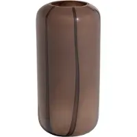 Woood glazen vaas 40x20x20 cm - bruin