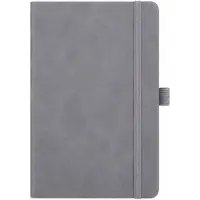 VHV - A5 Notitieboek - 200 Pagina's, 80 g/m² Papier - Soft-Touch Harde Kaft met Elastiek, Penlus en Bladwijzer - Grijs