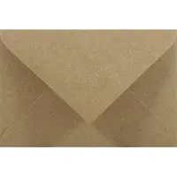 Netuno Ecologische bruine enveloppen A7 - 80 x 120 mm - 25 stuks - NK natgelijmde - 100 gram - Eko Design -