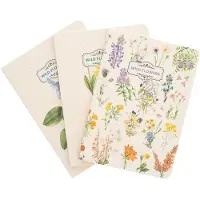 Grupo Erik - Wild Flowers Pack Of 3 A6 Notitieboek - Multicolours