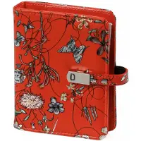 Kalpa 1311-04 hervulbare Pocket 6 Ringband Planner Zee van Bloemen Rood 1 week per 2 paginas 2026-2027-2028
