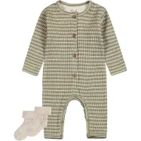 Dirkje - Noppies - Boxpak Light Faded Green - sokjes taupe - Maat 44