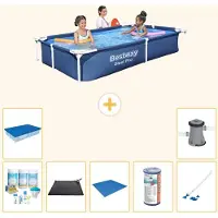 Bestway Steel Pro, rechthoekig zwembad - 221x150x43 cm - 8-delig - Model S22210