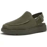 FitFlop Women Gen-FF Suede Back-Strap Mules Deep Olive-Schoenmaat 36
