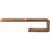 J-Line Wandrek met latten - gerecycled hout - naturel - large