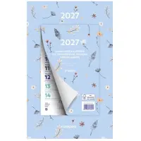 Brepols Wand-week kalender 2027 - Fantasy - Week begint op maandag - 19 x 31 cm - Blauw - Bloem