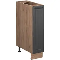 Vicco Apotheekkast Fame-Line, Donkergrijs/Goudkleurig Eiken, 20 cm zonder werkblad