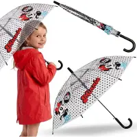 Sarcia.eu DISNEY Minnie Mouse Kinderparaplu VOOR MEISJES, transparante OPVOUWBARE AUTOMATISCHE paraplu
