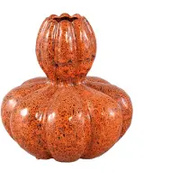 Ptmd Fardau Rust Glazed Ceramic Pumpkin Shaped Vase XL