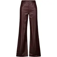 Rino & Pelle Broek Kunstleer Regular lengte Bordeaux Rood dames