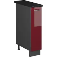 Vicco Apotheekkast Fame-Line, Bordeauxrode hoogglans/Antraciet, 20 cm, WB Antraciet