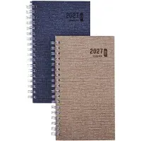 Brepols agenda 2027 - ECORAMA [0.780] - KAZAR - Zakagenda - 1 week op 2 pagina's - Weekoverzicht - Wire-O - Blauw - 8.9 x 16 cm