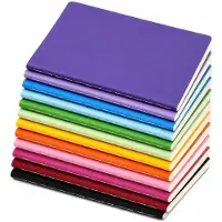 VHV - A6 Notitieboek Set 12 Stuks - 60 Pagina's per Boekje - Kleurrijke Memo Boekjes voor School, Kantoor en Reizen