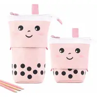 VHV - Etui - Uitschuifbaar Pennenetui 2-in-1 - Roze - Voor School en Bureau