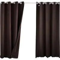 Happiq buiten privacy gordijnen - 132 x 213 cm 2 stuks - voor tuin, terras en pergola - Koffiebruin 132 x 213 cm