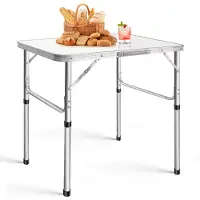 Lilac & Lily Inklapbare Kampeertafel - Mini Campingtafel - Klaptafel - In Hoogte Verstelbaar - Draagvermogen 50KG - 70 x 75 x 55