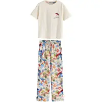 Next - Dames - Pyjama met korte mouwen - Crème