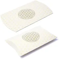 Phoenix Kussendoos M Witgoud Flower Of Life --verpakking van 10 stuks - 20x16,5cm - 20x16.5cm