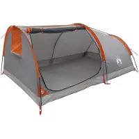 vidaXL Hiking Tent Waterdicht 2-persoons Grijs en Oranje