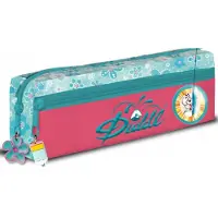 Diddl - etui - pennenzak met siliconen hangertjes - ruim hoofdvak met voorvak en ritssluiting - in turquoise