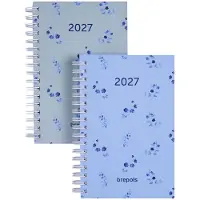 Brepols agenda 2027 - POCKET [0.767] - BLOSSOM - Zakagenda - 1 week op 2 pagina's - Weekoverzicht - Wire-O - Groen - 9.7 x 15 cm/Klein formaat!!