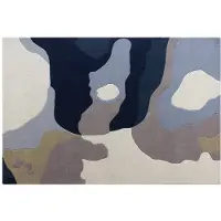 Vente-unique Getuft vloerkleed in 100% wol met abstracte motieven - 200 x 290 cm - Meerkleurig - 2400 g/m² - ELINA
