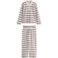 Next - Dames - Rugbypyjama met lange mouwen - Crème