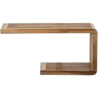 J-Line Wandrek met latten - gerecycled hout - naturel - small