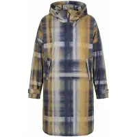 LAURASØN - Dames - Functionele regencape unisex print capuchon - Licht geelgroen - Maat 1
