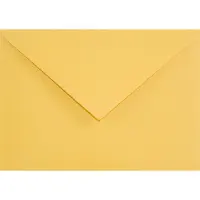 Netuno Gladde gele enveloppen A6 - 114 x 162 mm - 25 stuks - NK natgelijmde - 120 gram - Keaykolour -