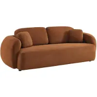 Sweeek 3 zits bank met chenille stof Terracotta