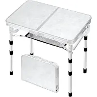 Tyr Campingtafel - Campingtafel Lichtgewicht - Campingtafel Inklapbaar - Wit - 25cm x 40cm x 60cm