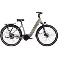 Altec Dynamic - Elektrische Damesfiets - Elektrische stadsfiets - Middenmotor - 28 inch - 48 cm - Riembelt - Hydraulische schijfremmen - 7 versnellingen - Grijs