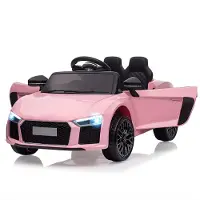 Happiq Elektrische kindertractor - Met verwijderbare trailer, muziek/MP3, 3 snelheden - Roze
