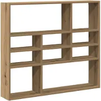 vidaXL Wandschap 90x16x78 cm bewerkt hout artisanaal eikenkleurig