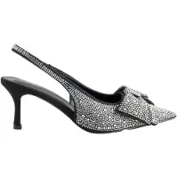 Next - Dames - Forever Comfort hakken met puntige neus, strik en hielbandje - Zwart